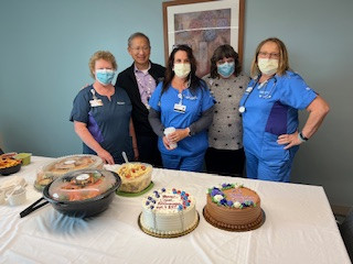 One of our lead physicians celebrating successful outcomes and safety with our hospital partners.